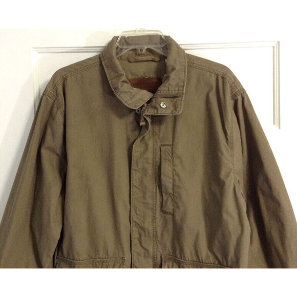 Vtg Levis Jacket Wn L Olive Green Coat Barn Chore Field Utility Cargo Canvas - Picture 2 of 10